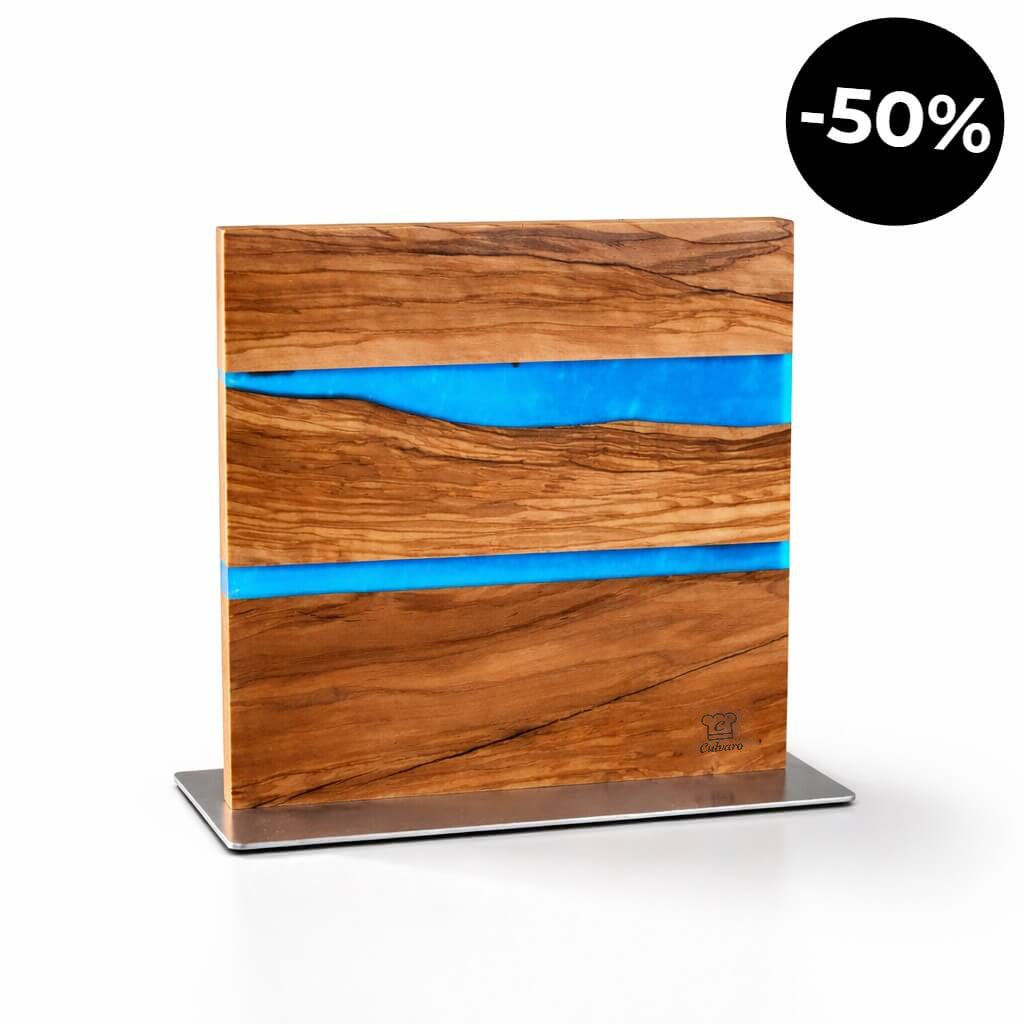 Olive Wood Resin Magnetic Knife Holder