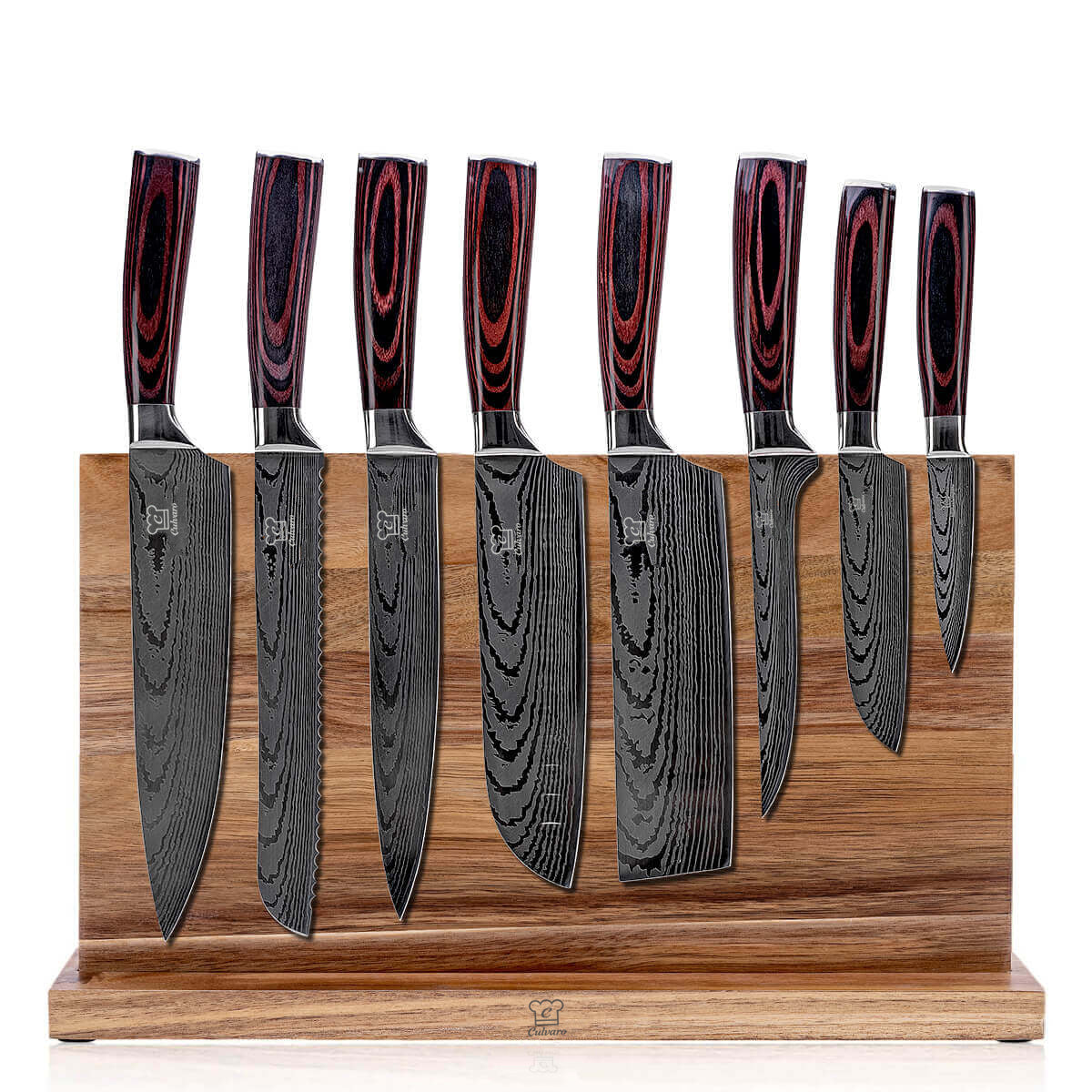Messerset 8 Teilig Premium Inkl Messerblock Burokku