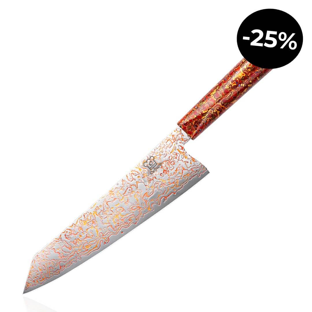 Kupferdamast Kuechenmesser