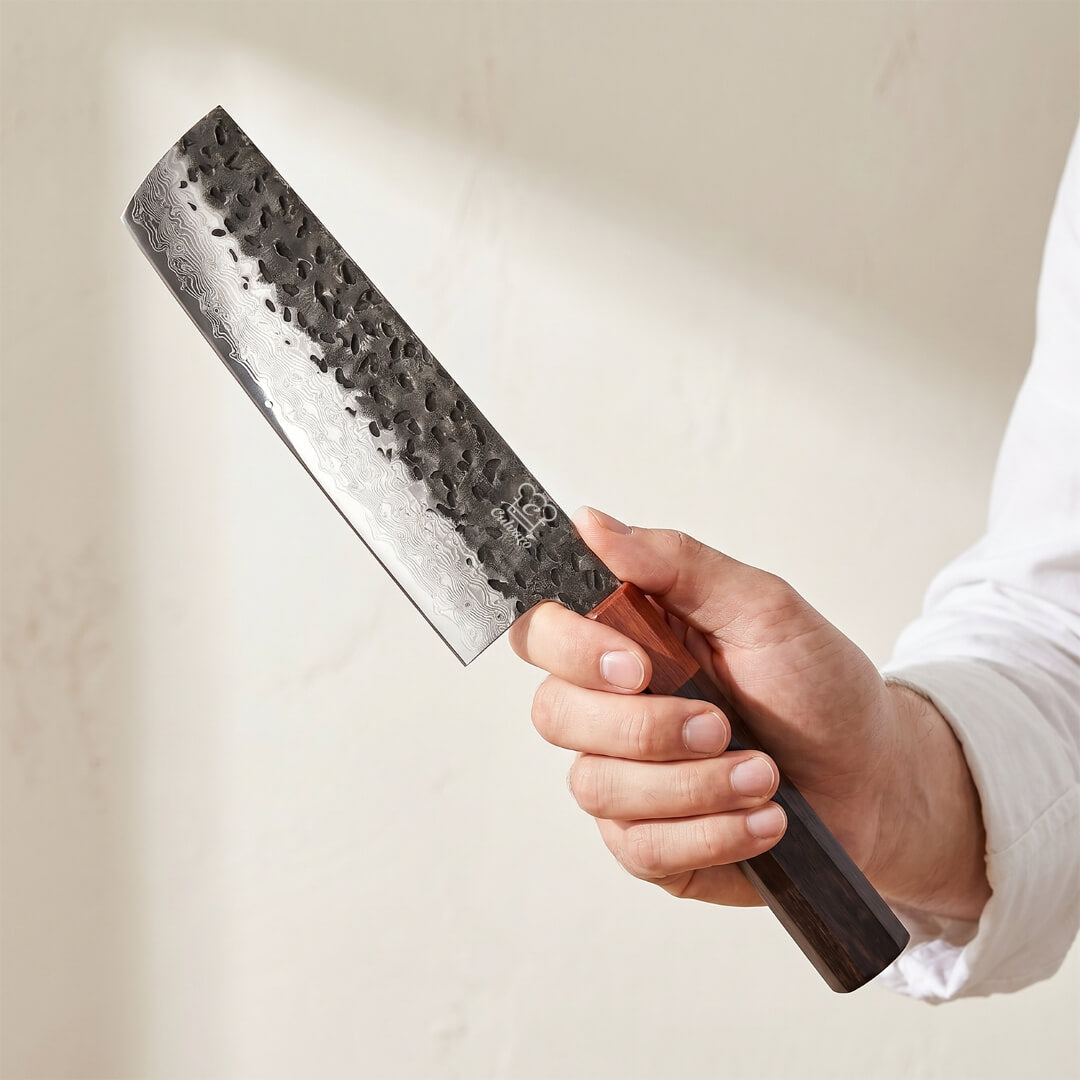 Shikku Damascus Nakiri Knife