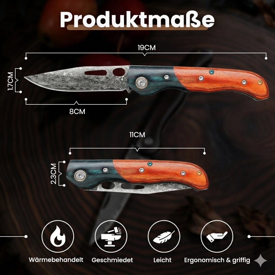 Noxar Damascus Pocket Knife