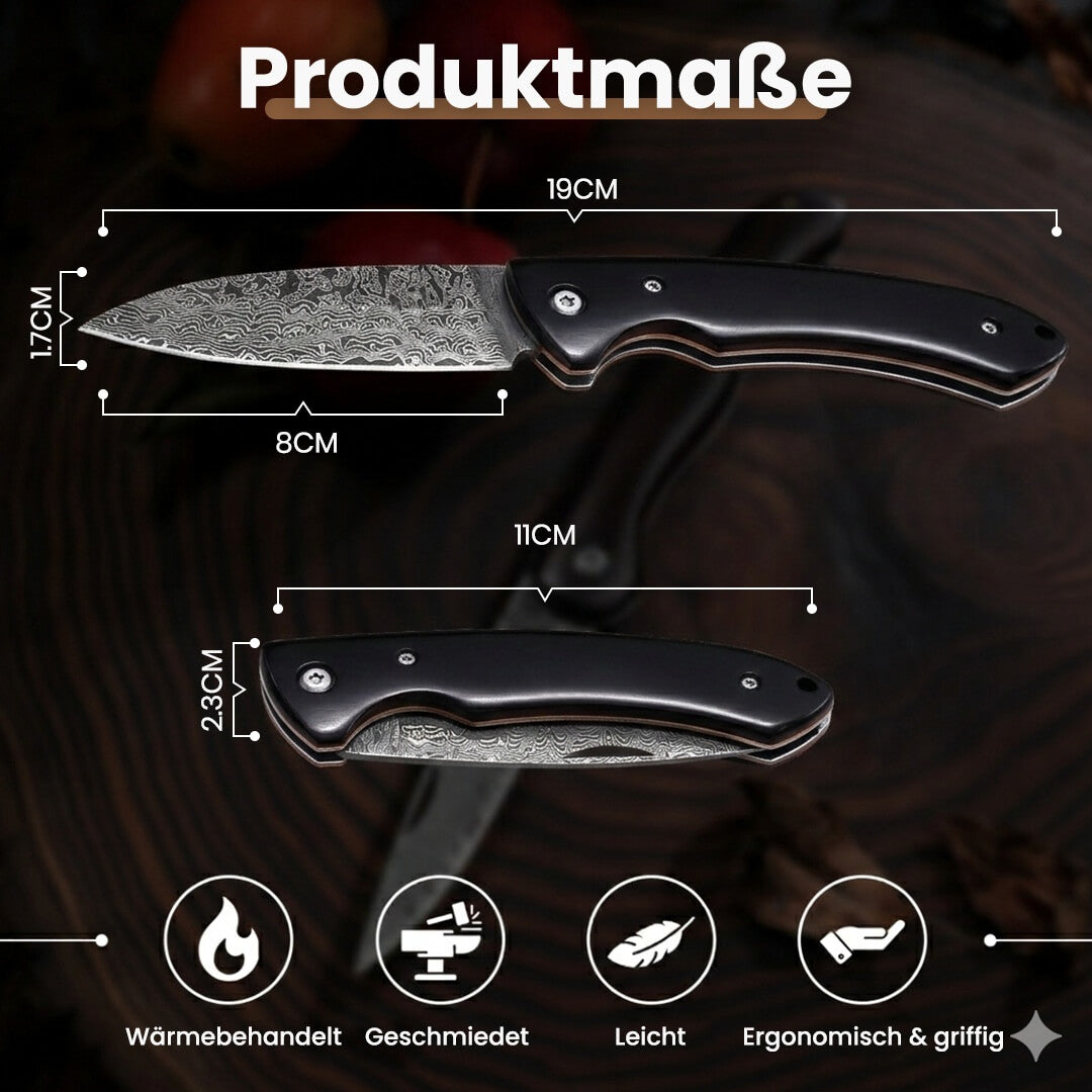 Atlas Damascus Pocket Knife