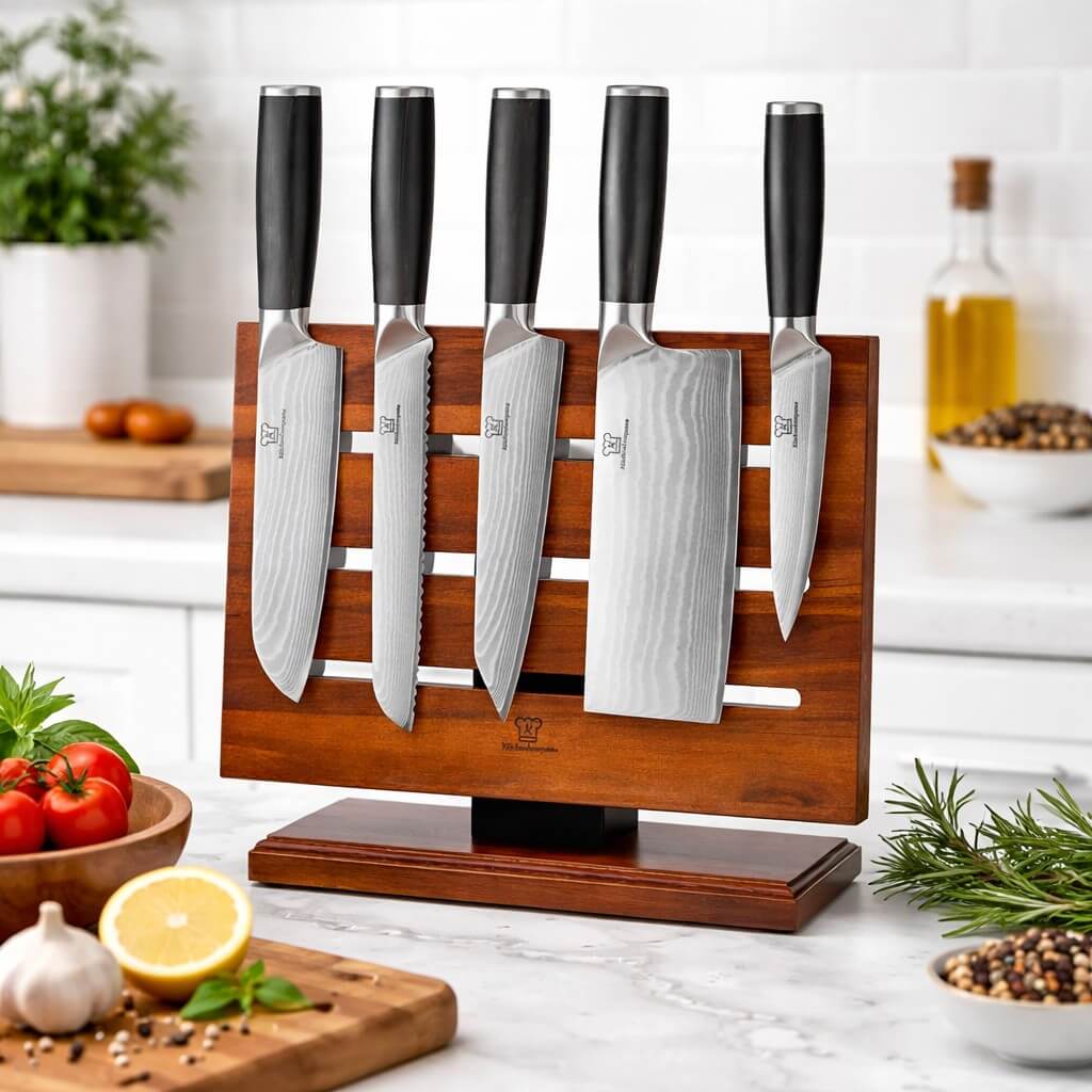 5-Piece Professional Damascus Knife Set