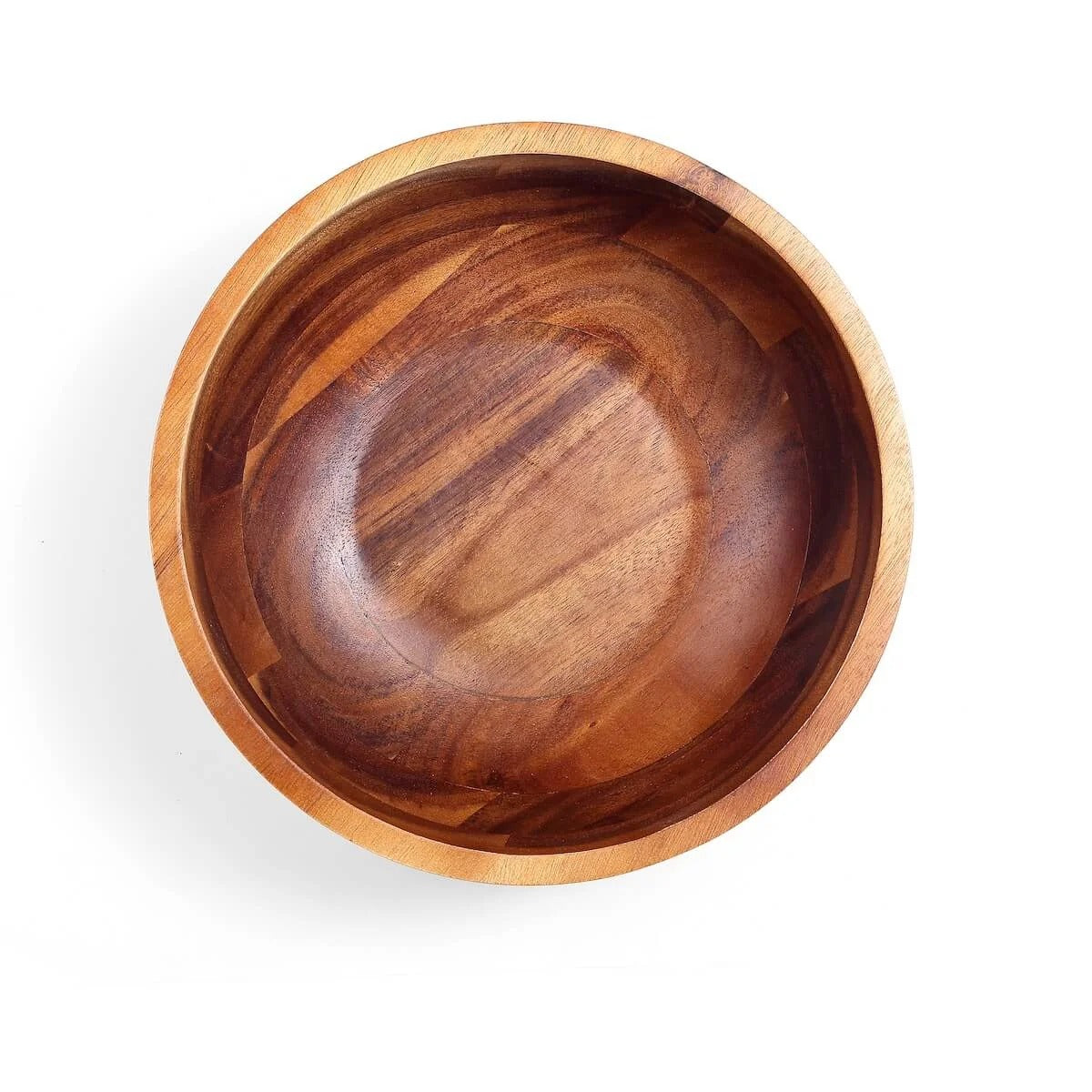 salad bowl set made of acacia wood – 3 bowls including salad servers